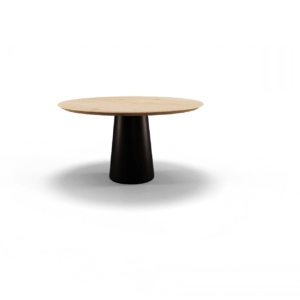 Eetkamertafel Rond  - Deep Black - Facetrand 20 Graden