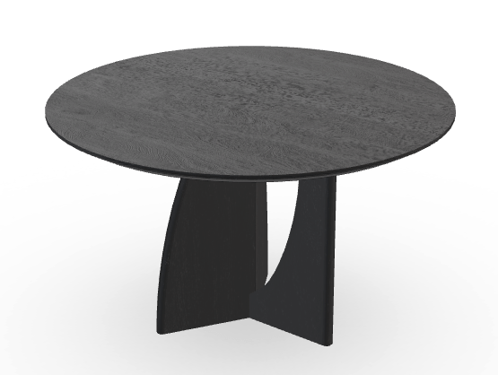 Ronde eettafel zwart - Interieurontwerp 3D inclusief meubelplan - Hometolife3D