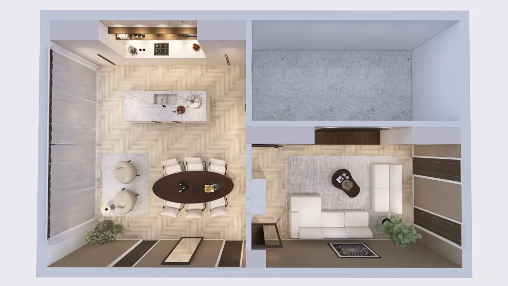 Één woning - 2 interieur concepten | interieur in natuurlijke materialen | 3D renders | Design van Hometolife3D | Afwerking: Consentino, Montinique vloeren, Arte Wallcovering, LabPaint | Meubels van: Richmond Interiors